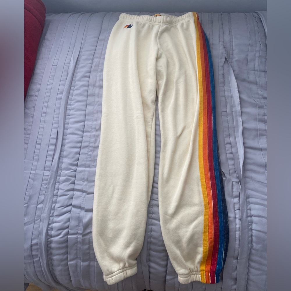Aviator Nation Cream sweatpants